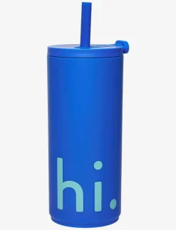 Travel cup with straw with soft coating - Termosmuggar|Design Letters Best