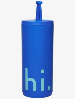 Travel cup with straw with soft coating - Termosmuggar|Design Letters Best