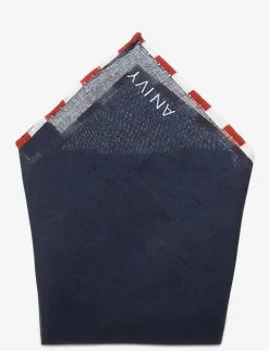 Tricolore Borders Navy - Näsdukar|AN IVY