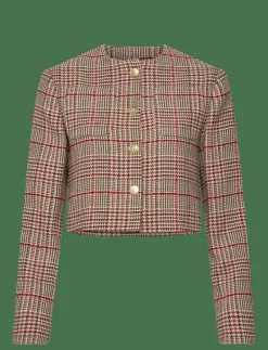 Tommy Hilfiger TWEED LADY JACKET - Bouclés RED/ GREY CHECK Sale