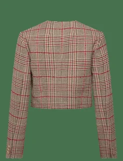 Tommy Hilfiger TWEED LADY JACKET - Bouclés RED/ GREY CHECK Sale