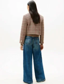 Tommy Hilfiger TWEED LADY JACKET - Bouclés RED/ GREY CHECK Sale