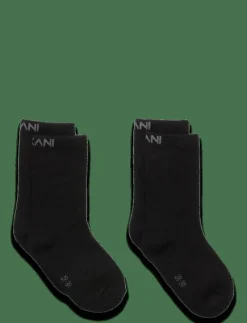 Exani ULLSTRUMPA 2-PACK JR - Strumpor & Tights BLACK