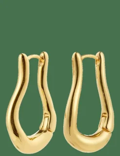 UNFOLD hoops gold-plated - Hoops|Pilgrim Outlet
