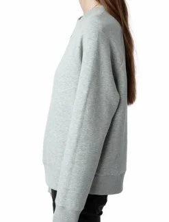 Zadig & Voltaire UPPER PMO WINGS STRASS - Sweatshirts GRIS CHINE CLAI New