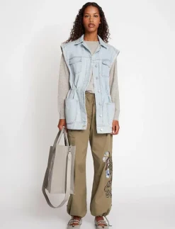 Munthe USAMI - Jeansvästar LIGHT BLUE Clearance