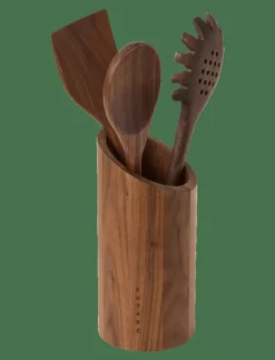 Utensils 3 pcs & Utensil rack Walnut - Slevar & Skedar|Satake Hot
