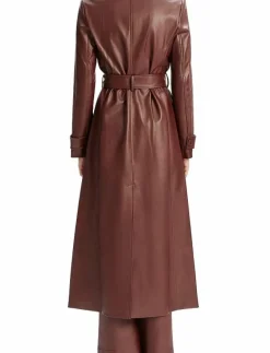 Bardot VEGAN LEATHER LONGLINE COAT - Tunna kappor BURGUNDY Clearance