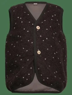 Vest Wool Emb. w. Lining - Väst|Huttelihut Discount