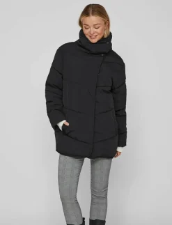 VILOUISA L/S NEW PADDED SHORT COAT/SU/PB - Dun- & vadderade jackor|Vila Sale