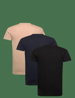 VINSON VIN 3 Pack T-Shirt Massimo Men - Kortärmad t-shirt TAPSHOE/DARKS/HUMUS