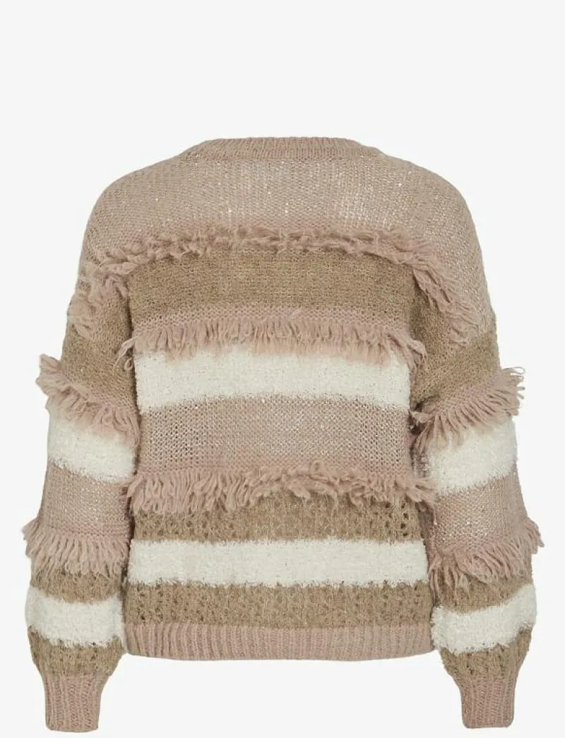 VITURI O-NECK L/S SEQUIN KNIT TOP - Stickat|Vila Discount