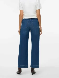 Vero Moda VMKAYLA HR WIDE JEANS VI3474 - Vida byxor DARK BLUE DENIM Hot