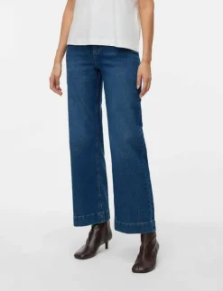 Vero Moda VMKAYLA HR WIDE JEANS VI3474 - Vida byxor DARK BLUE DENIM Hot