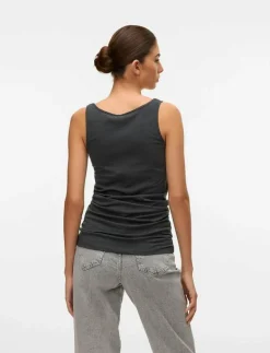 Vero Moda VMMAXI MY SOFT LONG TANK TOP NOOS - Linnen DARK GREY MELANGE Outlet