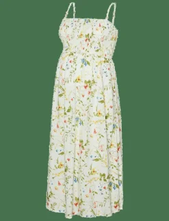 Vero Moda Maternity VMMEASY JOY CALF BANDO DRESS WVN GA - Klänningar SNOW WHITE