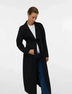 Vero Moda Maternity VMMFORTUNEAYA XTRA LONG COAT GA - Tunna kappor BLACK Outlet