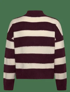 Vero Moda Maternity VMMINEZ LS HIGHNECK SHORT PULLOVER - Stickat WINETASTING New