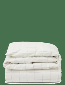 White/Dk Blue Checked Lyocell/Cotton Duvet Cover - Påslakan|Lexington Home Sale