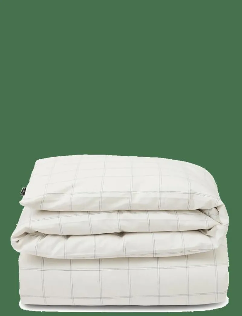 White/Dk Blue Checked Lyocell/Cotton Duvet Cover - Påslakan|Lexington Home Sale