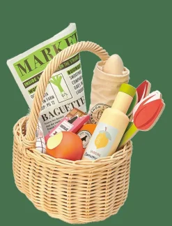 Tender Leaf Wicker Shopping Basket - Marknadsstånd MULTI New