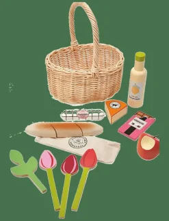 Tender Leaf Wicker Shopping Basket - Marknadsstånd MULTI New