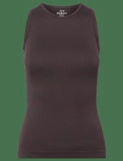 ZEBDIA Women Seamless Tank Top "Rib" - Linnen BLACK COFFEE Best