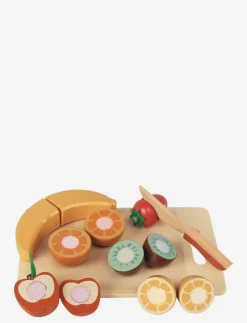 Wooden cutting set with fruits - Leksaksmat & Leksakstårtor|Magni Toys Outlet
