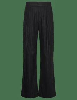 WOOD WOOD WWFraser Pleated Chinos - Chinos BLACK STRIPES Clearance