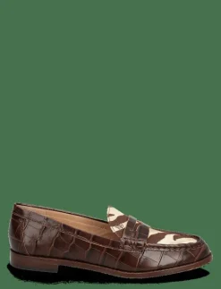 Wynnie Zebra-Print-Trim Embossed Loafer - Loafers|Lauren Ralph Lauren Clearance