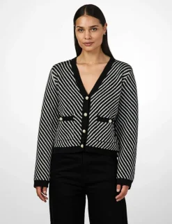 CHARLA LS SEQUIN KNIT CARDIGAN - Koftor|YAS Discount