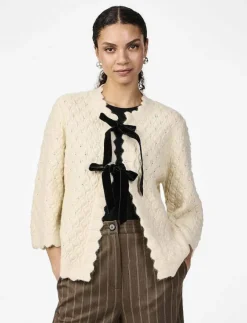YAS EGSA 3/4 KNIT CARDIGAN S. - Koftor BIRCH Hot