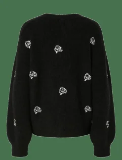 YAS FLEUR LS KNIT CARDIGAN S. NOOS - Koftor BLACK New