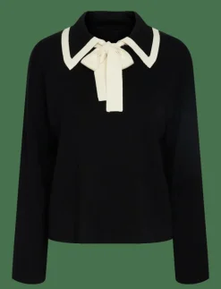 JOSIE LS BOW KNIT TOP - Stickat|YAS Online