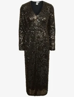 PIO LS SEQUIN LONG DRESS - SHOW - Midiklänningar|YAS Hot