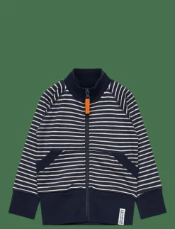 Geggamoja Zip sweater Navy stripe - Sweatshirts BEIGE Outlet