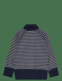 Geggamoja Zip sweater Navy stripe - Sweatshirts BEIGE Outlet